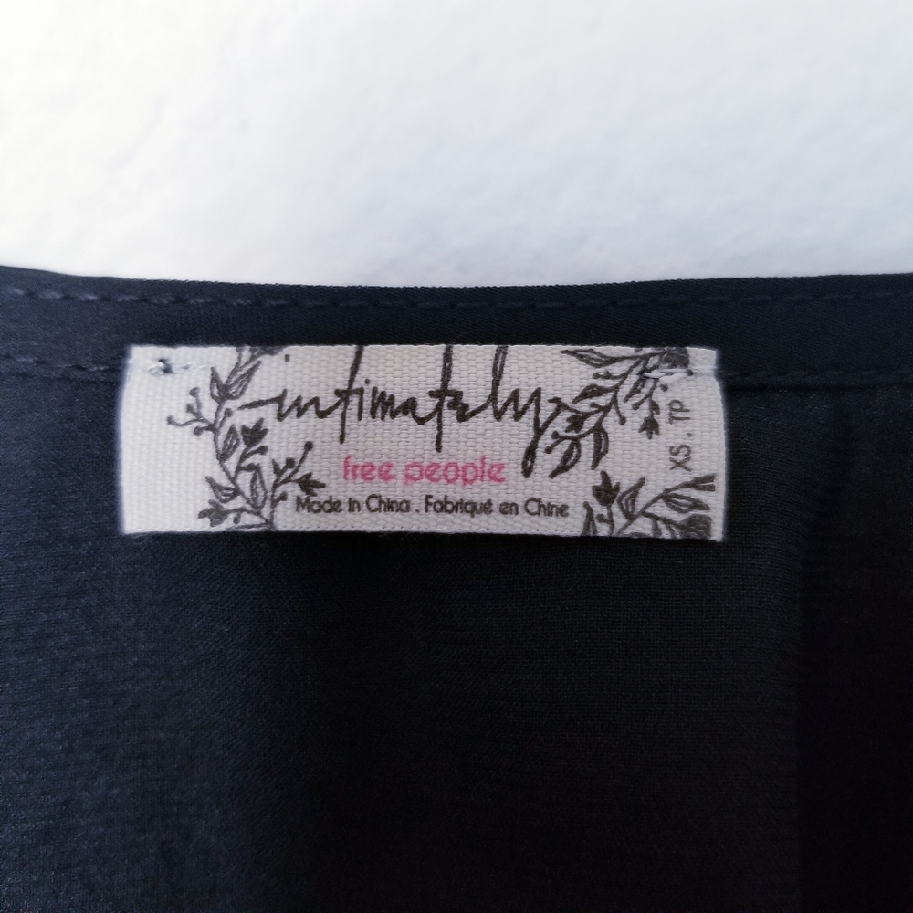 Free People Blouson Brami Black Crop Top - Picture 10 of 12